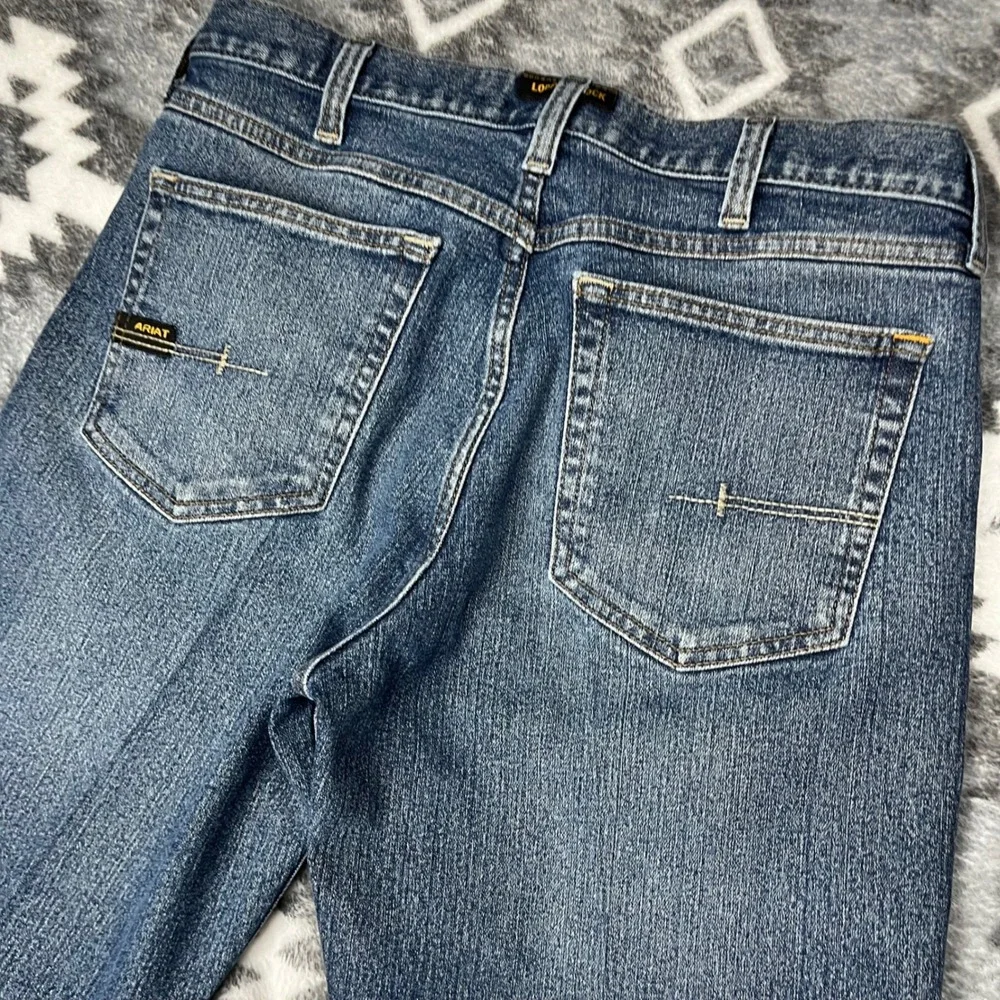 Ariat Rebar M4 Relaxed Boot Jeans Mens 32x34 Medium Wash Denim 10016221 Carbine